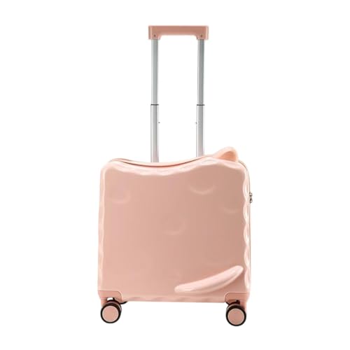 Ronyme Reisegepäck mit Rädern mit Rädern Jungen Mädchen Geschenk Leicht bequem 18 Ausflüge Verstellbarer Trolley -Gepäck, Rosa von Ronyme