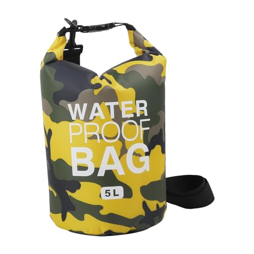 Ronyme wasserdichte Trockentasche, schwimmender Trockensack, Rolltop, tragbare Rucksack-Einkaufstasche, Aufbewahrungstasche für Damen und Herren, 5L Umhängetasche von Ronyme