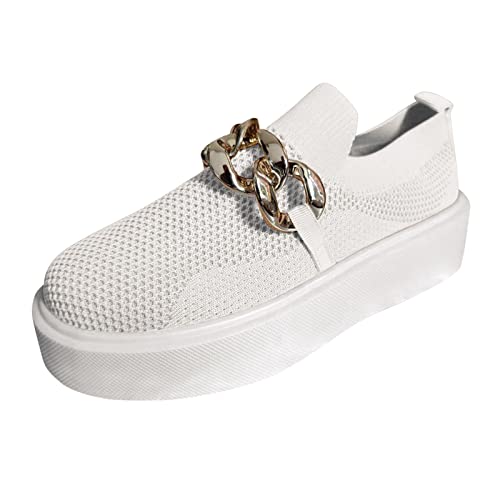 Keilabsatz-Sandalen für Damen, Sneaker, Plattform, aus Mesh, lässig, bequem, Sneaker, weiche Sohle, leicht, atmungsaktiv, Sneaker für Walking und Sport, ergonomisch, Baket, weiß, 38 EU Keilabsatz-Sandalen für Damen, Sneaker, Plattform, aus Mesh, lässig, bequem, Sneaker, weiche Sohle, leicht, atmungsaktiv, Sneaker für Walking und Sport, ergonomisch, Baket, weiß, 38 EU von Roobeety