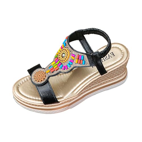 Roobeety Plateau-Sandalen für Damen, lässig, Sommer, ohne Füße, mit offenem Zehenbereich, Jeans-Hausschuhe, rutschfest, Strandschuhe, Vintage, mit Absätzen, Schwarz , 43 EU Roobeety Plateau-Sandalen für Damen, lässig, Sommer, ohne Füße, mit offenem Zehenbereich, Jeans-Hausschuhe, rutschfest, Strandschuhe, Vintage, mit Absätzen, Schwarz , 43 EU von Roobeety