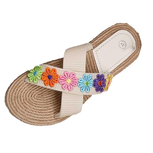 Roobeety Sandalen für Damen, Sommer, bequem, Keilabsatz, offener Zehenbereich, rutschfest, atmungsaktiv, lässig, leicht, Plattform, für Strand, beige, 40 EU Roobeety Sandalen für Damen, Sommer, bequem, Keilabsatz, offener Zehenbereich, rutschfest, atmungsaktiv, lässig, leicht, Plattform, für Strand, beige, 40 EU von Roobeety
