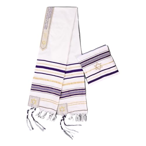 Rooherd Tallit Dame Gebetsschal Christliche Frau jüdischer Stoffschal, Violett, Standard Rooherd Tallit Dame Gebetsschal Christliche Frau jüdischer Stoffschal, Violett, Standard von Rooherd