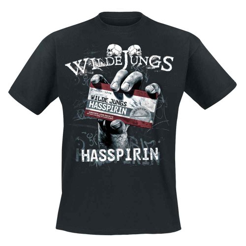 Wilde Jungs - Hasspirin T-Shirt, schwarz, Grösse L Wilde Jungs - Hasspirin T-Shirt, schwarz, Grösse L von Rookies & Kings
