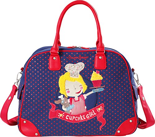 Room Seven BV cupcake girl embroidery F147001 Mädchen Mädchenhandtasche 40x30x14 cm (B x H x T), Blau (Blue) von Room Seven BV