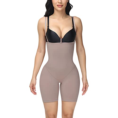 RoomTour Shapewear Damen Bauchweg Body Shaper Damen Stark Formend Bauchweg Hose Bodysuits 2-Beige XL von RoomTour