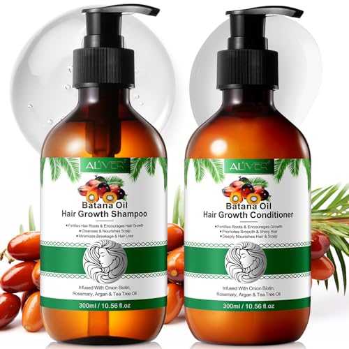 Batana Öl Haarwachstum Shampoo und Conditioner Set, Kräuter Shampoo und Conditioner für dünner werdendes Haar für Frauen & Männer Haarausfall, Haarverdichtung Produkt für Haarpflege von RoongDuuDll