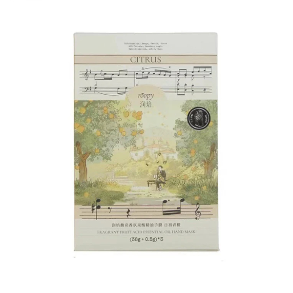 Roopy  - Floral Fragrant Fruit Acid Essential Oil Hand Mask - 3pcs - Citrus von Roopy