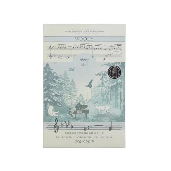 Roopy  - Floral Fragrant Fruit Acid Essential Oil Hand Mask - 3pcs - Woody von Roopy