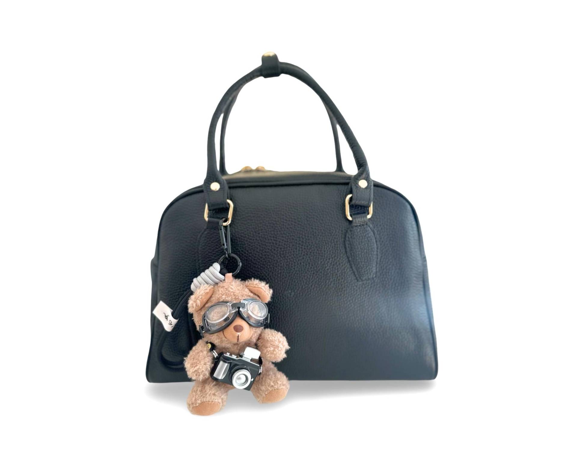 Bag Charm Teddy Mit Kamera Und Brille | Anhänger Für Tasche Oder Schlüssel Taschenschmuck Taschenanhänger von RoosGiftShop