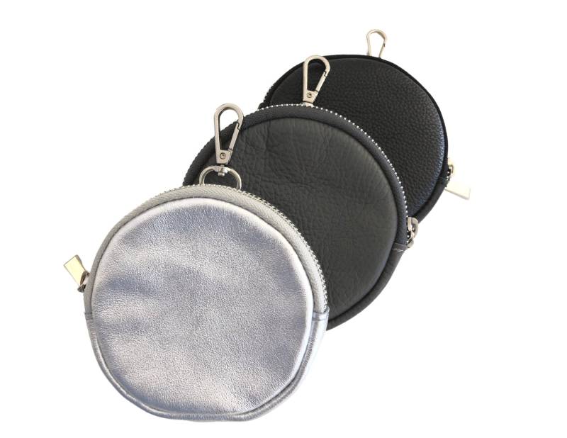 Rundes Täschchen | Mini Geldbörse Echt Leder Viele Farben von RoosGiftShop
