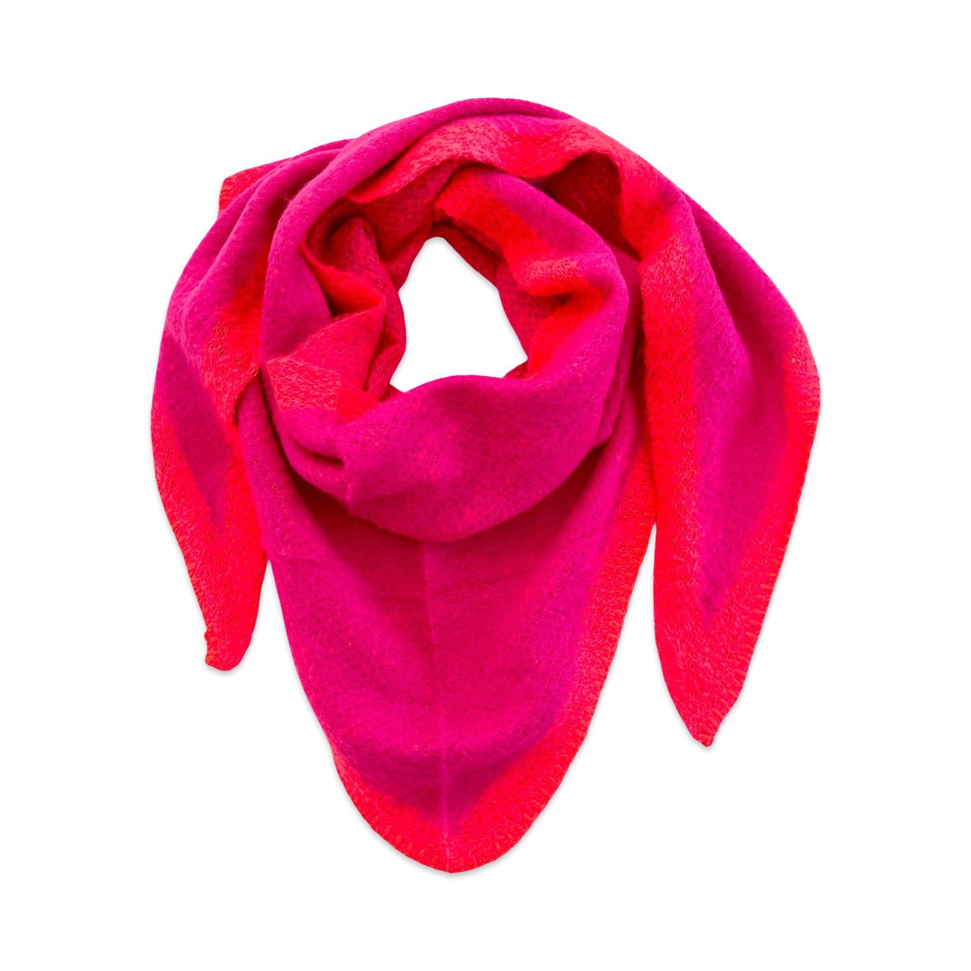 Schal | Dreieckstuch Pink & Neonpink 170 X 115 cm von RoosGiftShop