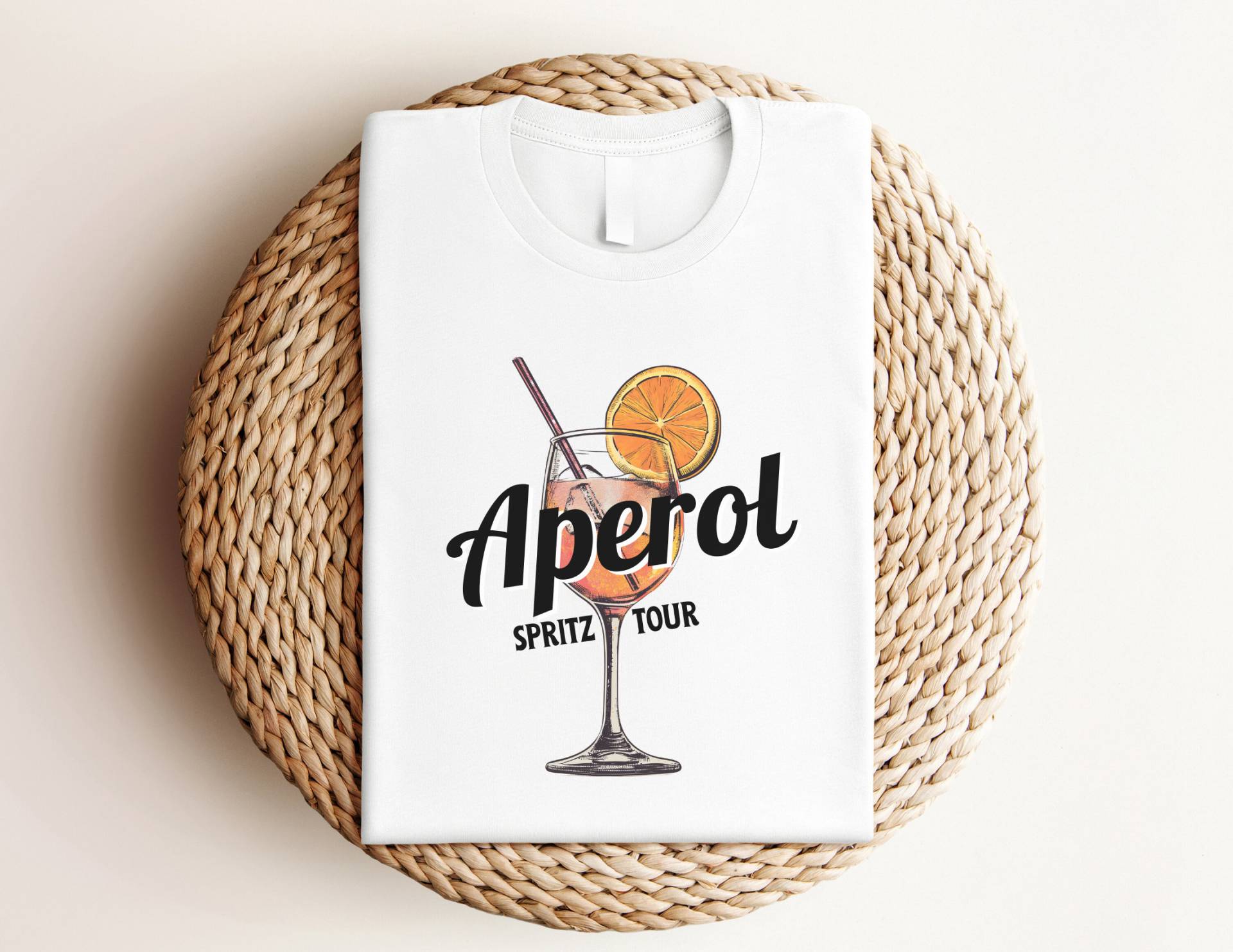 T-Shirt Aperol Spritz Tour | Weiß von RoosGiftShop