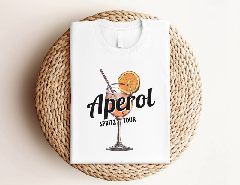 T-Shirt Aperol Spritz Tour | Weiß von RoosGiftShop
