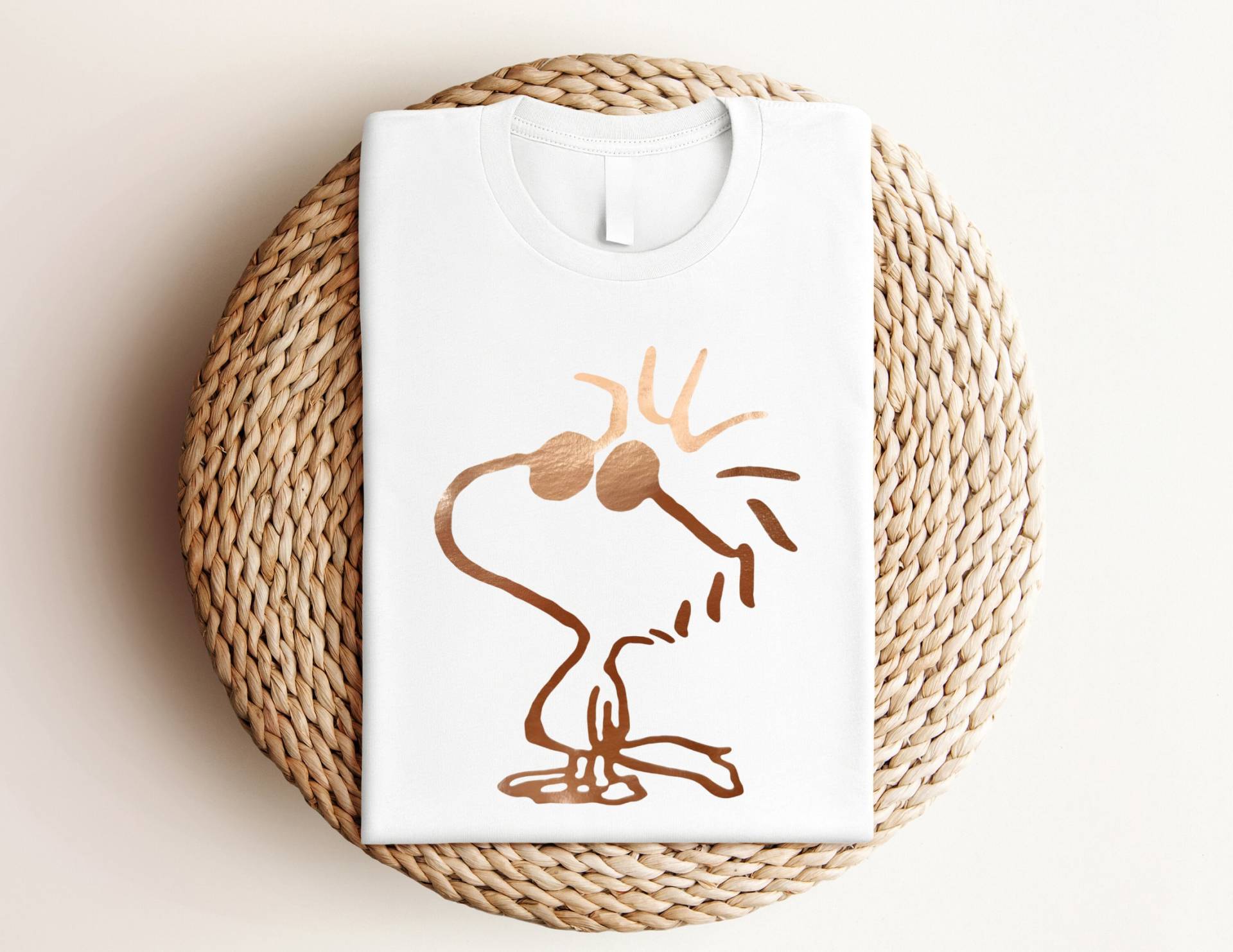 T-Shirt | Woodstock Von Snoopy Weiß von RoosGiftShop