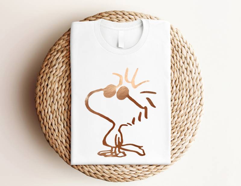 T-Shirt | Woodstock Von Snoopy Weiß von RoosGiftShop