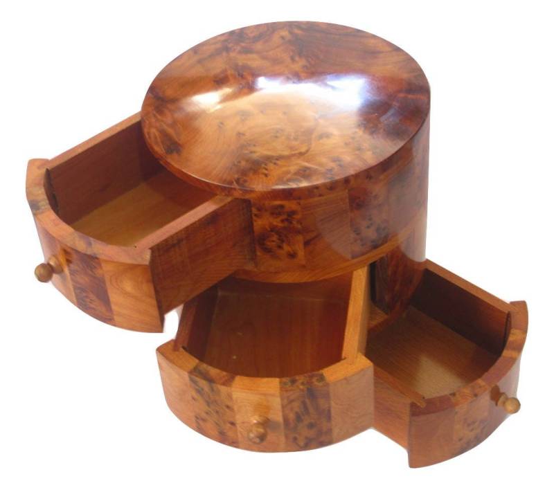 Neue Schmuckschatulle Aus Thujaholz Mit 3 Schubladen Neue Schmuckschatulle Aus Thujaholz Mit 3 Schubladen von RootThuya