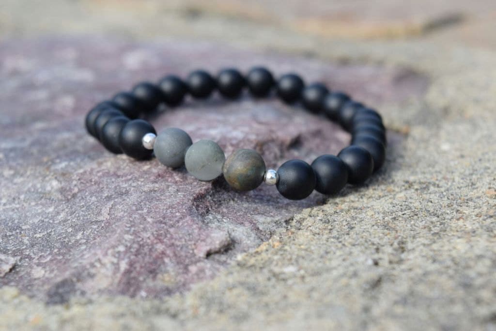 Home Bead Armband/Unisex Edelstein Perlen Matte Schwarze Onyx Home Bead Armband/Unisex Edelstein Perlen Matte Schwarze Onyx von RootandHope