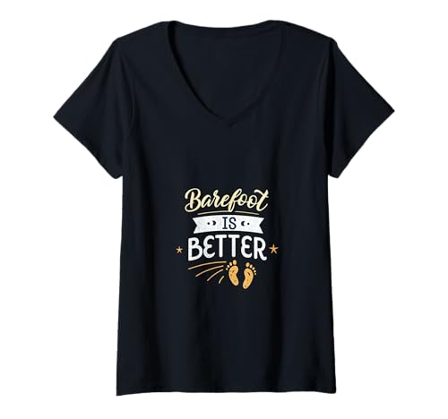 Damen Bare Feet Freedom Naturliebhaber beim Erden oder Erden T-Shirt mit V-Ausschnitt Damen Bare Feet Freedom Naturliebhaber beim Erden oder Erden T-Shirt mit V-Ausschnitt von Rooted Apparel