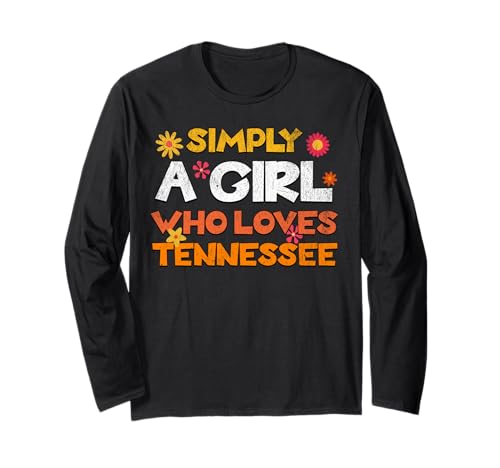 Simply a Girl who Loves Tennessee Retro floral Cute Langarmshirt Simply a Girl who Loves Tennessee Retro floral Cute Langarmshirt von Rooted in Tennessee