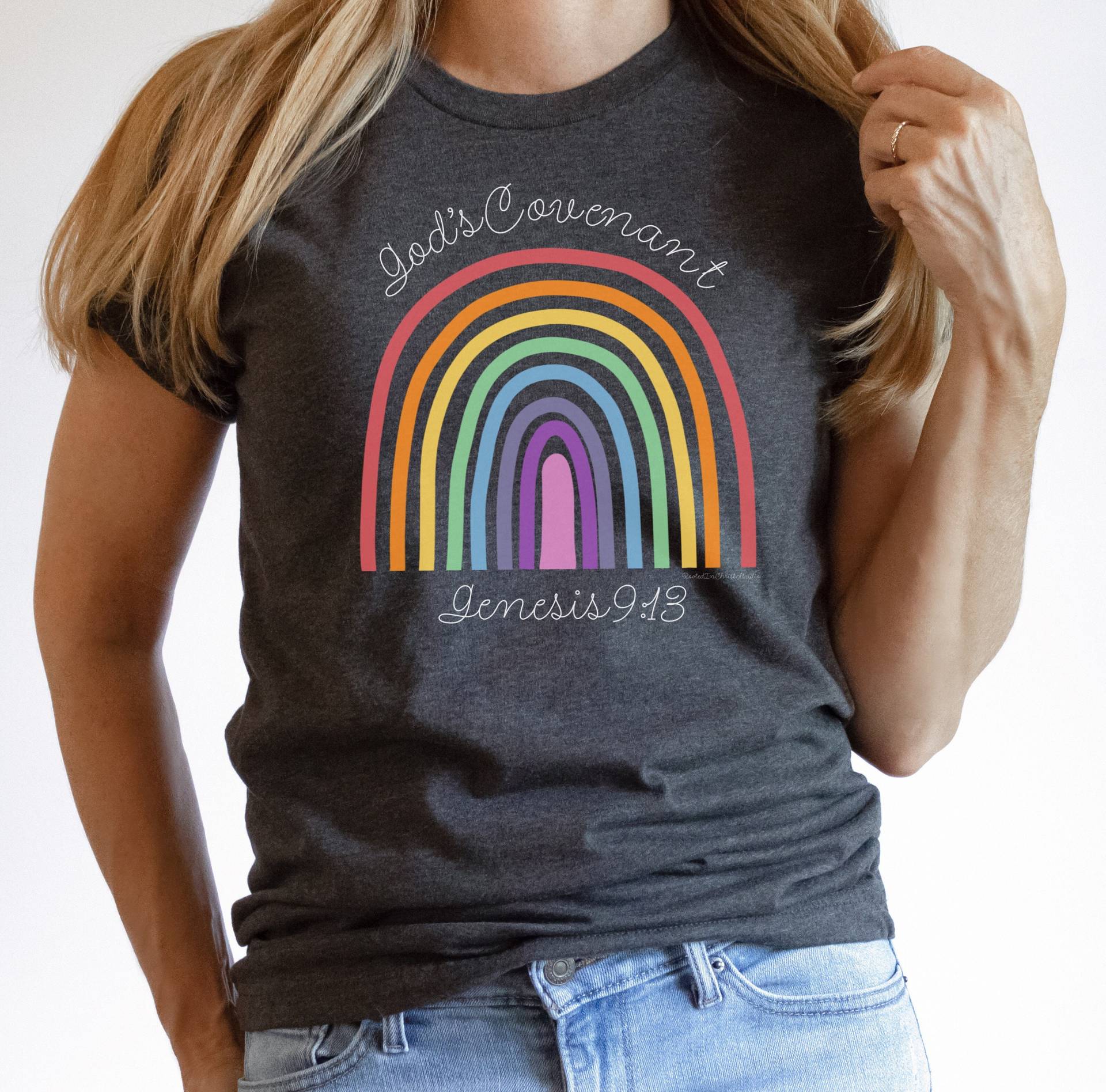 God Es Covenant Genesis 913 Shirt, Regenbogen Christliche Shirts, Bibel Vers Kirche Glaube Hoffnung Shirt von RootedInChristStudio