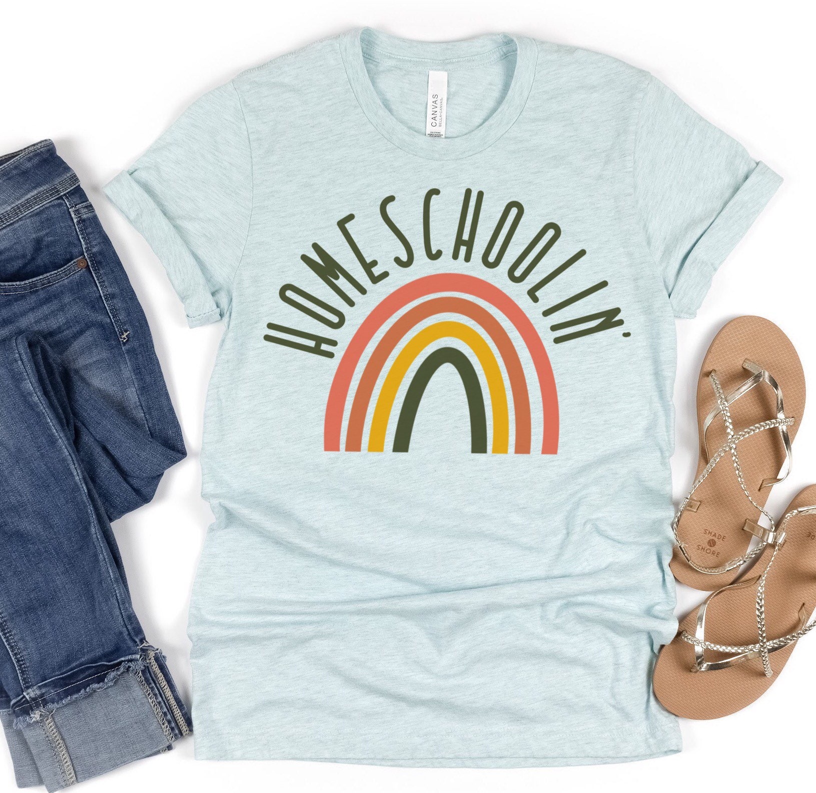Homeschool Regenbogen, Shirt, Mama, Mom T-Shirt, Teen, Muttertagsgeschenk, Vintage von RootedInChristStudio