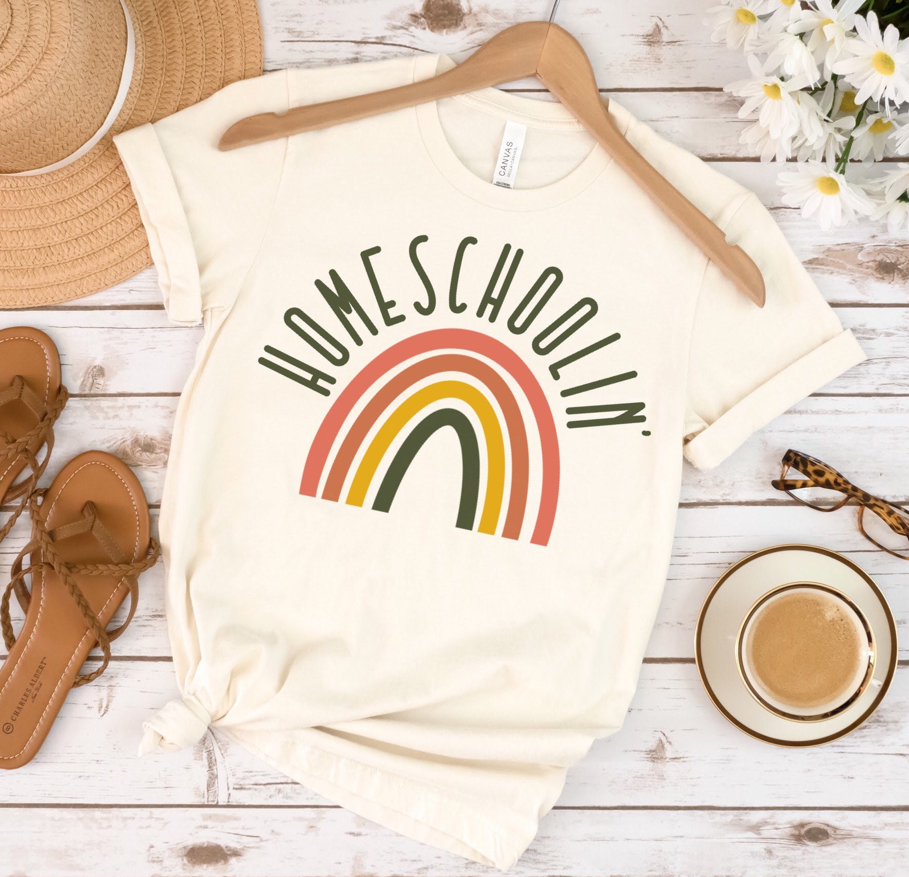 Homeschool Regenbogen, Shirt, Mama, Mom T-Shirt, Teen, Muttertagsgeschenk, Vintage von RootedInChristStudio