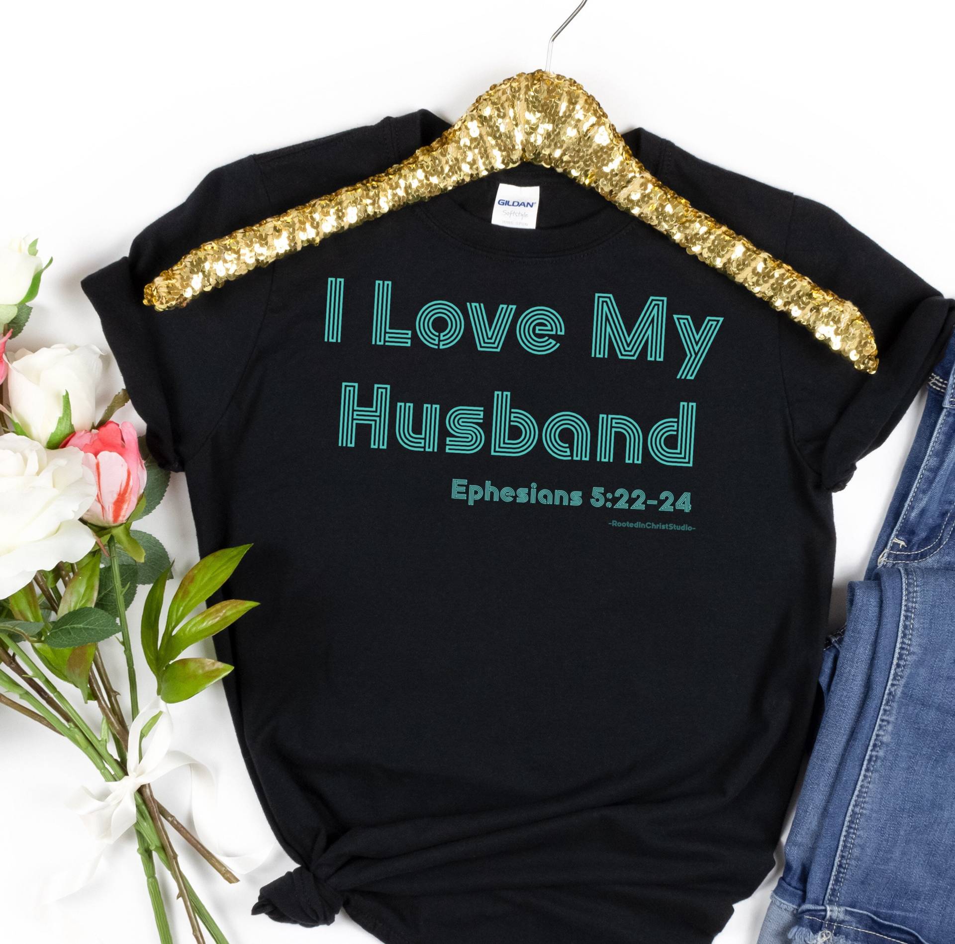 I Lovemy Ehemann Shirt, 522-24 Frauen Braut Flitterwochen Bibel Vers Christliches Shirt von RootedInChristStudio