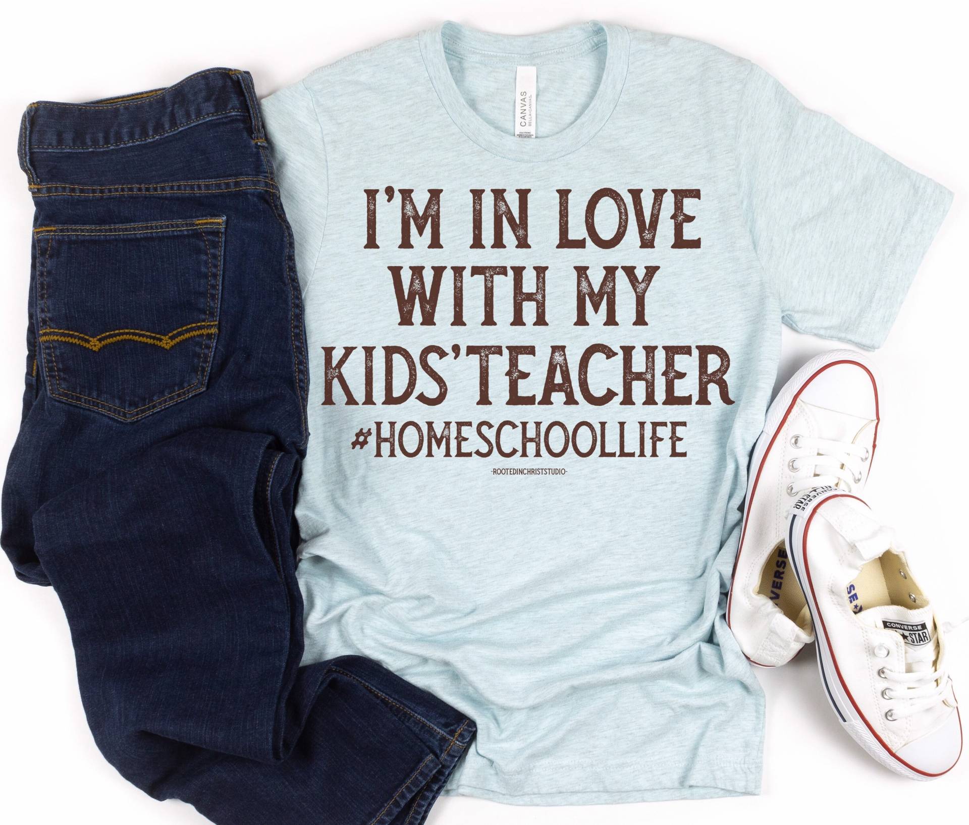 I'm in Love With My Kids' Teacher, Lustiges Homeschool Geschenk, Humorvolles Shirt, Dad Life von RootedInChristStudio