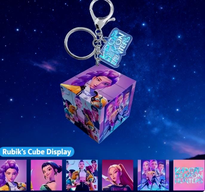35 Mm Dämonenjäger-Mädchengruppe Zauberwürfel Schlüsselanhänger | K-Pop Rucksack Anhänger von RootsandWingsShops