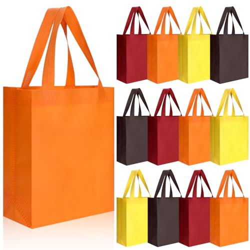 Roowest Geschenktüten für Thanksgiving, wiederverwendbar, mit Griffen, für Ernte, Einkaufen, Süßigkeiten, Handtasche für Herbst, Erntedankfest, Party, Gastgeschenke, 48 Stück Roowest Geschenktüten für Thanksgiving, wiederverwendbar, mit Griffen, für Ernte, Einkaufen, Süßigkeiten, Handtasche für Herbst, Erntedankfest, Party, Gastgeschenke, 48 Stück von Roowest