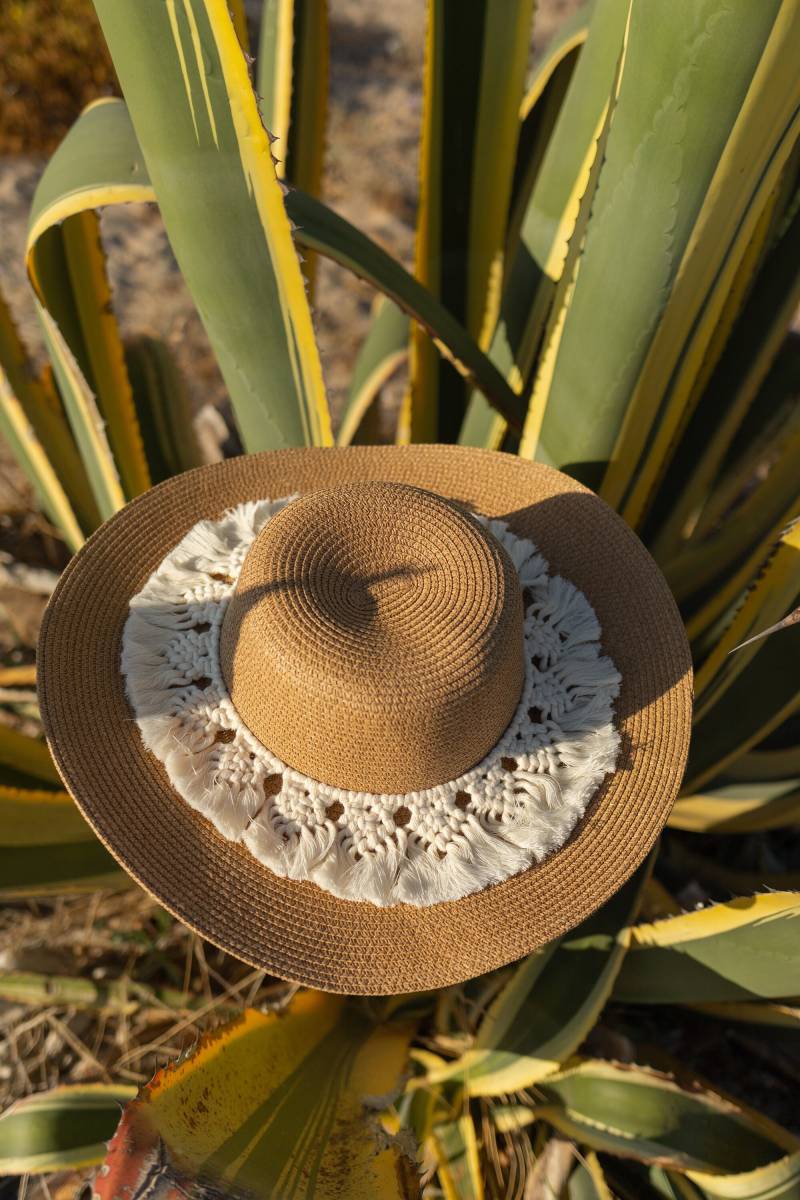 Makramee Boho Hut Mit Breiter Krempe von RopeFashion