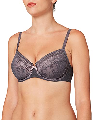 Rosa Faia Damen Fleur Bügel-BH Bügel-BH,,per pack Grau (anthrazit 408),90D(Herstellergröße:90D) von Rosa Faia