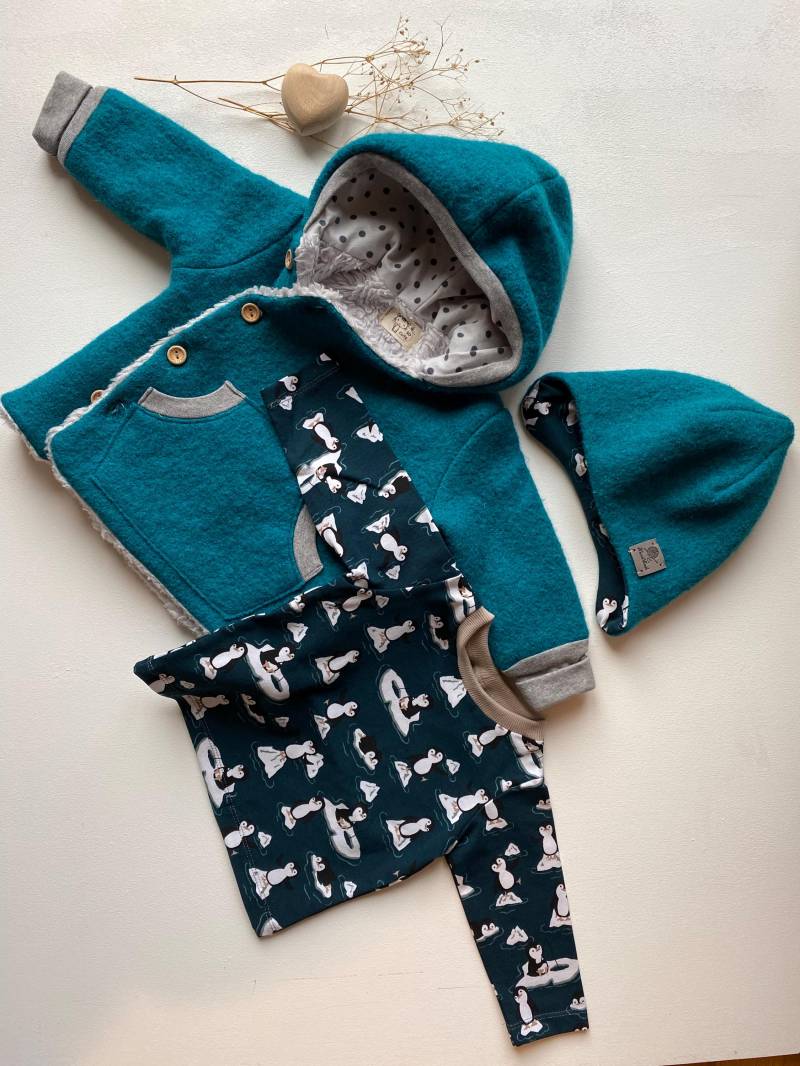 Walkjacke Teddyfleece Warm 62 68 74 Mit Mütze Und Shirt Walkjacke Teddyfleece Warm 62 68 74 Mit Mütze Und Shirt von RosaLiladesign
