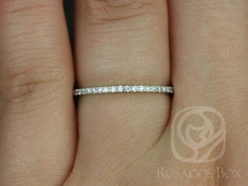 14Kt Bandring Zu 5 Mm Barra/& 6 Kitana Diamant Halbseitig Eternity Ring, Ehering, Ring von RosadosBox