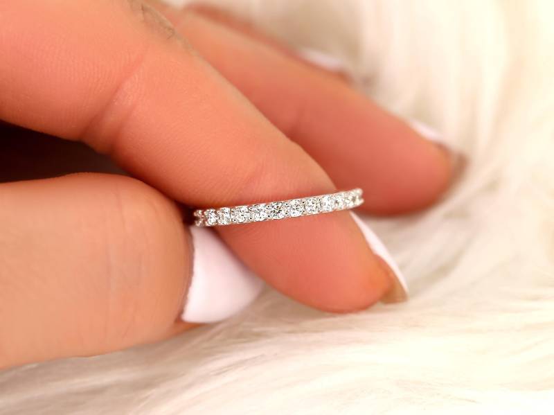 14Kt Matching Band Zu Allen Taylor Diamant Halfway Eternity Ring, Diamant Band, Diamant Ehering, Jubiläumsring von RosadosBox