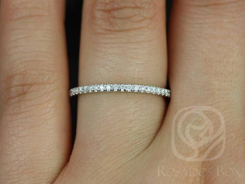 14Kt Matching Band Zu Jenseitigem Diamant Fast Ewigkeit, Ehering, Zierliche Band, Zierlicher Stapelring von RosadosBox