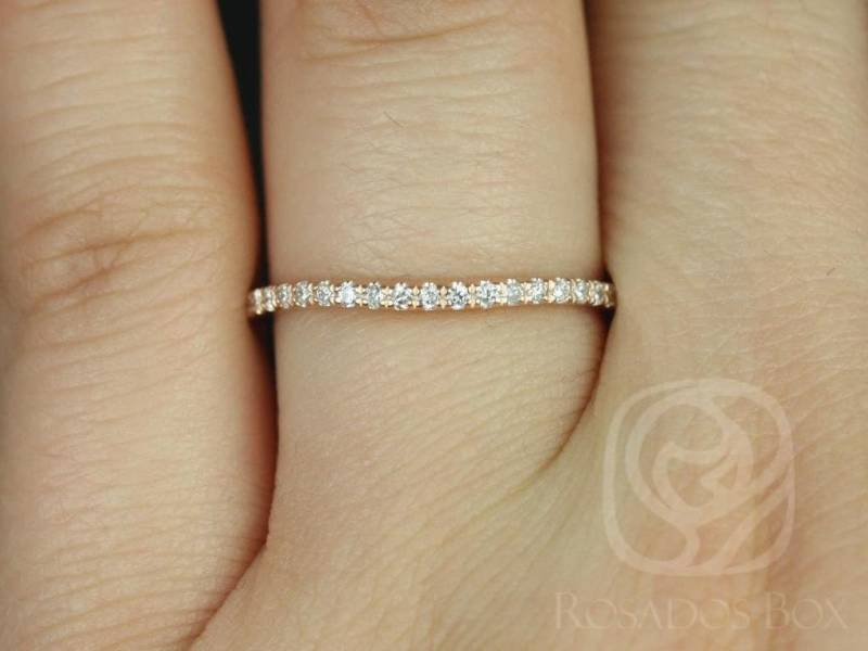 14Kt Passendes Band Zu Giselle Diamanten Halfway Eternity Ring, Diamant Ehering, Schatten Band, Konturierte Nesting Passende von RosadosBox