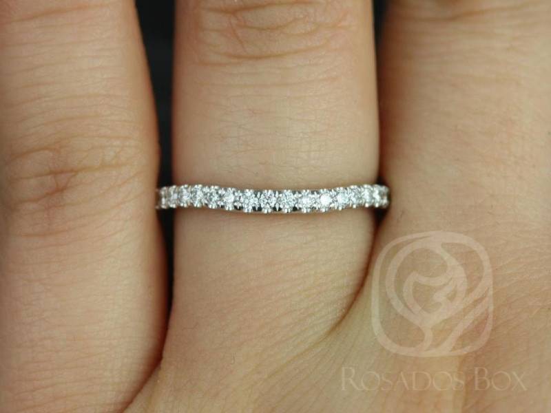 14Kt Passendes Gebogenes Band Zu Dita Diamant Halfway Eternity Ring, Konturierte Band, Schatten Nesting Passender Ring von RosadosBox