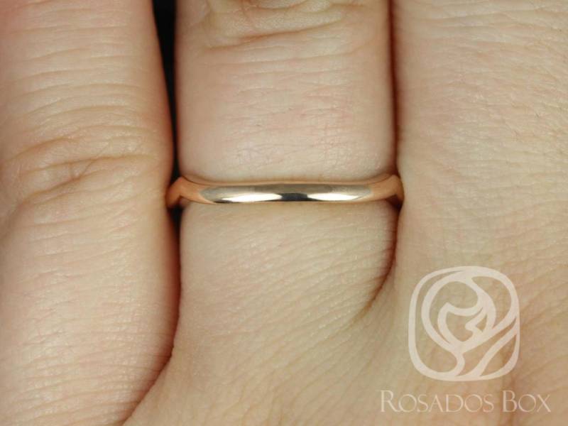 14Kt Scheinbares Passendes Band Zu Orla 6 Mm/Mara/Cassidy Goldring, Konturierte Band, Gebogenes Nesting Ring, Schattenband, Ehering von RosadosBox