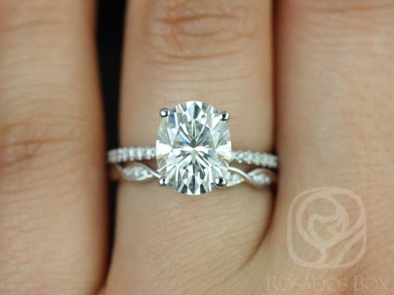 3 Karat Darcy 10 X 8 Mm & Ember 14Kt Moissanite Diamant Oval Solitär Braut Ring, Ring Im Ovalschliff, Verlobungsring Einzigartiger Ehering von RosadosBox