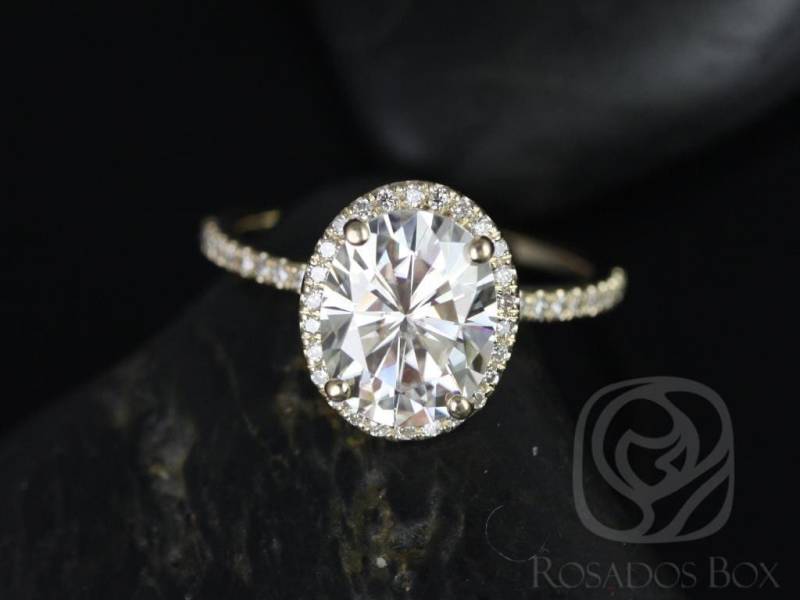 3 Karat Federella 10 X 8 Mm 14Kt Gold Moissanit Diamant Klassisch Minimalistisch Zierliche Pave Oval Halo Verlobungsring 3 Karat Federella 10 X 8 Mm 14Kt Gold Moissanit Diamant Klassisch Minimalistisch Zierliche Pave Oval Halo Verlobungsring von RosadosBox
