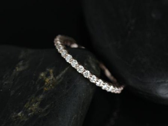 Alice 14Kt White Gold Classic Diamant Fast Eternity Ring von RosadosBox