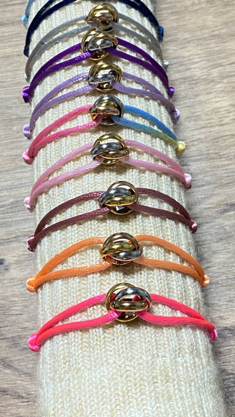 Armband Mit 3 Ringen in Gold Und Silber von Rosalabel