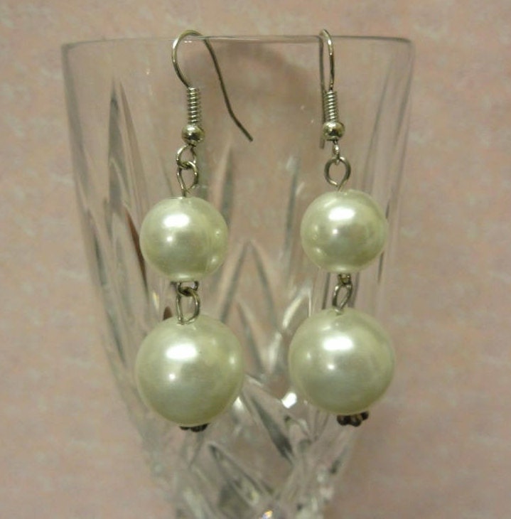 Perle Tropfen Ohrringe, Baumeln Künstliche Statement Ea/8 Perle Tropfen Ohrringe, Baumeln Künstliche Statement Ea/8 von RosaliaJewellery