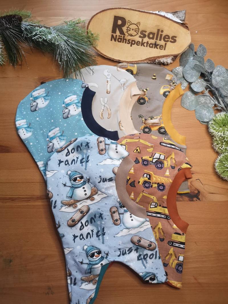 Schlupfmütze Schalmütze Zipfelmütze Winter Schneemann Pinguin Baustelle Kipplaster Werkzeug Jungen Mädchen Wintermütze Unisex Schlupfmütze Schalmütze Zipfelmütze Winter Schneemann Pinguin Baustelle Kipplaster Werkzeug Jungen Mädchen Wintermütze Unisex von RosaliesNaehspektakl