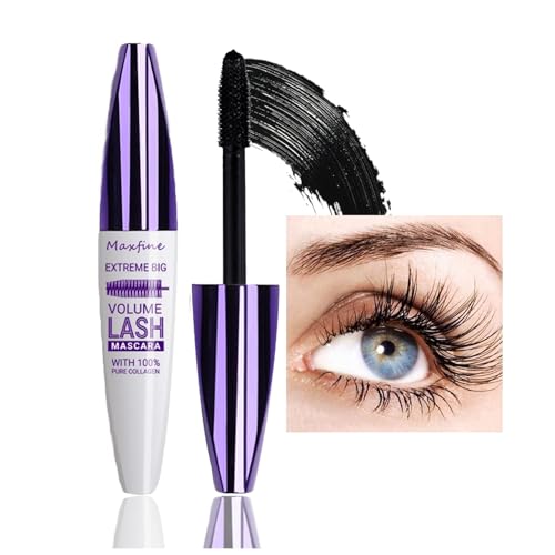 5D Schwarz Wimperntusche Wasserfest, Langlebige Volumizing Curling Verlängerung Mascara Schwarz Augen Make-Up für Weihnachten, Halloween, Partys, Hochzeiten von Rosarden