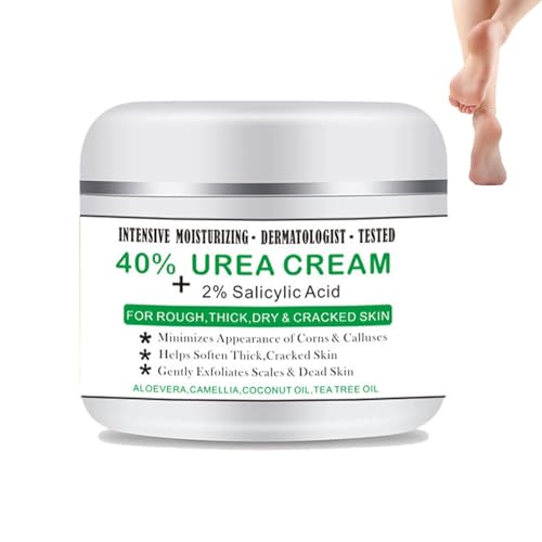 Urea Creme 40 prozent Fußcreme Handcreme für Trockene Rissige Füße Hände, Tiefe Feuchtigkeit, Kallusentferner und Erweichung, mit 2% Salicylic Acid, Aloe Vera, Teebaumöl von Rosarden