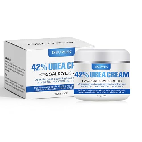 Urea Creme 42% mit 2% Salicylsäure Fußcreme für Sehr Trockene Füße & Hände, Urea Fusscreme Hornhautentferner Creme FußPflege Creme Handcreme für Abgestorbene Haut 100g von Rosarden