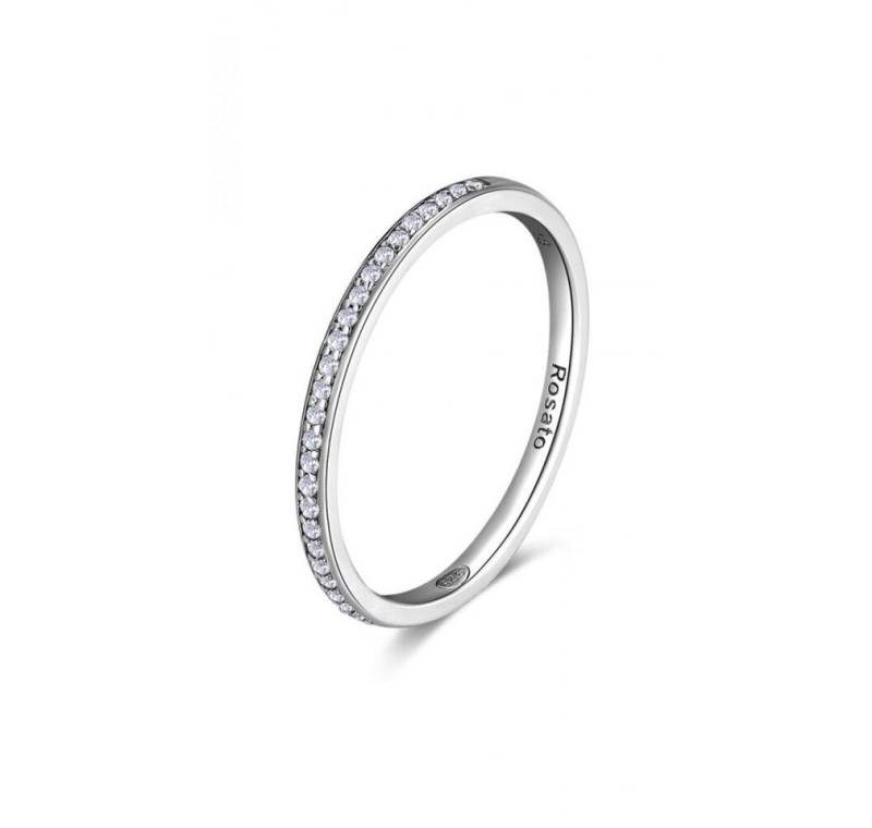 Rosato Fingerring Minimalist silver ring with Allegra RZA029 zircons - Circuit: 56 mm von Rosato