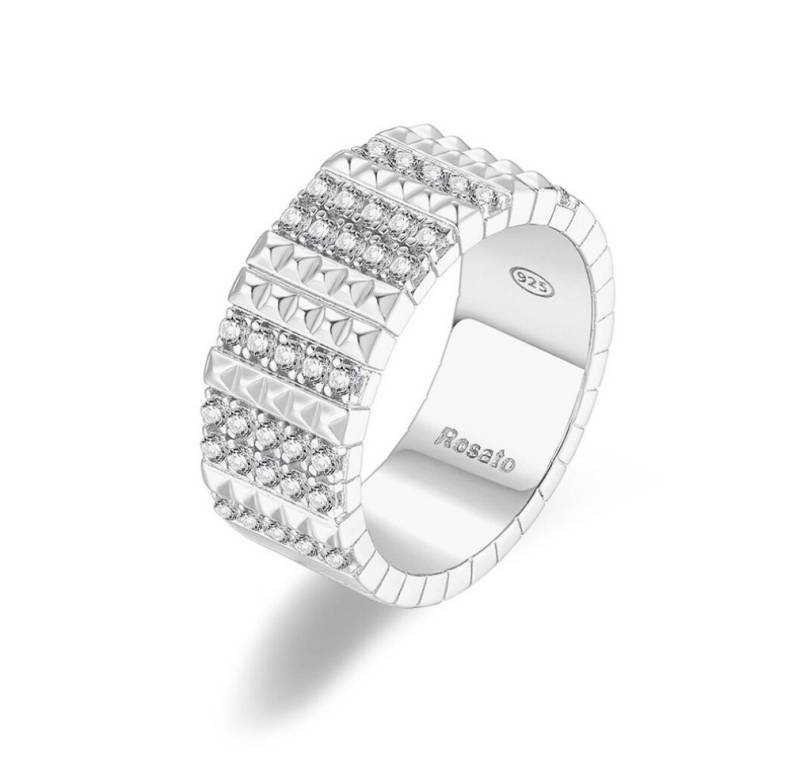Rosato Fingerring Sparkling silver ring with cubic zirconia RZCU57 - Circuit: 52 mm von Rosato